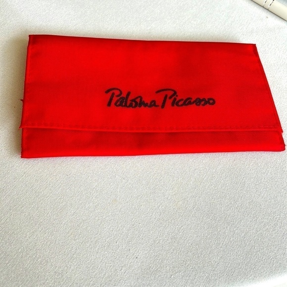 Paloma Picasso Vintage Red Nylon Velcro Wallet Clutch - Picture 1 of 4
